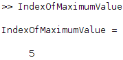 index of the maximum value of an array