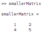 extract a matrix from a bigger one