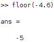 round down floor negative value integer