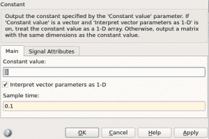 Example of using set_param on the sample time of a Simulink constant block.