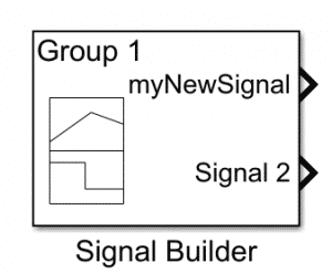 signal builder seen from your simulink model with a new signal name