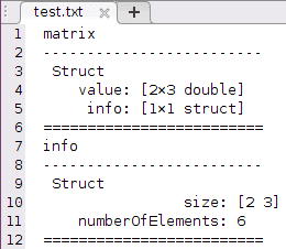 Example of displaying nested structures in matlab